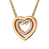 Alloy Crystal Rhinestone Hollow Heart Pendant Necklaces FS-WGA30FB-01-2
