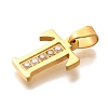 Ion Plating(IP) 304 Stainless Steel Rhinestone Pendants STAS-U035-01G-T-2