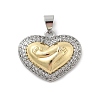 Brass Micro Pave Cubic Zirconia Pendants KK-C091-02A-PG-1