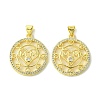 Mother's Day Brass Micro Pave Cubic Zirconia Pendants KK-H472-07G-05-1