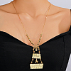 Brass Heart & Geometric Shapes Pendant Necklaces FK2524-1