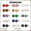 ANATTASOUL 15 Pairs 15 Style Natural & Synthetic Mixed Gemstone Round Stud Earrings EJEW-AN0003-28-2