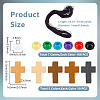 Wood with Opaque Plastic Beads Bracelet DIY Kit DIY-DR0001-73-2