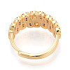 Brass Micro Pave Cubic Zirconia Cup Peg Ring Settings KK-N274-24G-3