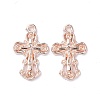Tibetan Style Alloy Pendants TIBEP-S317-17RG-RS-1