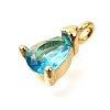 Brass Micro Pave Cubic Zirconia Pendants KK-D356-08E-G-2