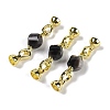 Natural Silver Obsidian with Brass Fold Over Clasps G-G141-02G-14-1