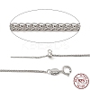 Anti-Tarnish Rhodium Plated 925 Sterling Silver Wheat Chains Necklace for Women STER-I021-04P-6