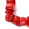 10Pcs 10 Colors Dyed Natural Freshwater Shell Beaded Stretch Bracelets for Men Women BJEW-JB12478-6