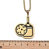 201 Stainless Steel Pickleball Paddle Pendant Box Chain Necklaces for Women Men LS-NJEW-H050-02G-5