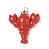 Opaque Resin Lobster Cray Pendants RESI-K023-04-1