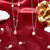 20Pcs 2 Colors Natural Cultured Freshwater Pearl Rice Charms PALLOY-AB00003-4
