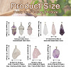  Jewelry 9Pcs 9 Styles Natural Gemstone Pendants G-PJ0001-02-3