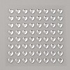 Faceted Heart Transparent Acrylic Rhinestone Stickers STIC-TAC0001-001A-1