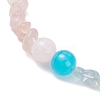 Baking Paint Imitation Jade Glass Round Beaded Stretch Bracelets for Women BJEW-JB12158-03-3