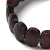 Dyed & Heated Natural Red Tiger Eye Beaded Stretch Bracelet G-E010-01-11-3
