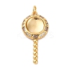 Brass Micro Pave Cubic Zirconia Pendants LS-KK-U076-04G-03-1