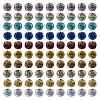100Pcs 10 Colors Electroplated Natural Lava Rock Beads Strands G-PJ0001-03C-1