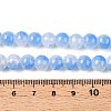 Crackle Baking Paint Imitation Jade Glass Beads Strands DGLA-T003-8mm-05-4