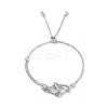 Adjustable Brass Macrame Pouch Bracelet Making for Stone Holder AJEW-JB01192-02-1