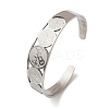 201 Stainless Steel Cuff Bangles for Women BJEW-F507-04P-2