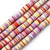 Handmade Polymer Clay Beads Strands CLAY-R089-8mm-T022-1
