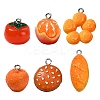 30Pcs 6 Styles Opaque Resin Pendants RESI-YW0001-70-1