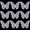Butterfly Polyester Embroidery Ornament Accessories PATC-WH0008-23-1