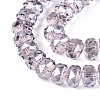 Electroplate Transparent Glass Beads Strands X-EGLA-N022-04A-D15-3