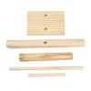 2-Tier T Bar Wood Necklaces and Bracelets Jewely Display Stands WD-CBA482F-05-2