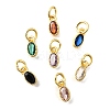 Brass Micro Pave Cubic Zirconia Pendants KK-Z102-05G-01-1