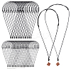 DIY Adjustable Waxed Cord Pendant Necklaces & Adjustable Waxed Polyester Cord Bracelet Making Sets NJEW-NB0001-26-1
