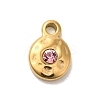 304 Stainless Steel Glass Pendants STAS-B074-02G-01-1
