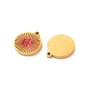 Ion Plating(IP) 304 Stainless Steel Enamel Charms STAS-M102-23G-02-2