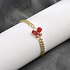 Brass Micro Pave Cubic Zirconia Link Bracelets LS-BJEW-Z082-01G-01-3