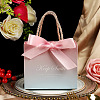 Gradient Color Rectangle Paper Gift Tote Bags with Ribbon ABAG-WH0032-77B-1