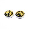 Halloween Printed Natural Wood Beads WOOD-T021-74-3