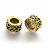 Tibetan Style Column Alloy European Beads TIBEB-7602-AG-RS-2