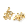 Brass Micro Pave Cubic Zirconia Pendants KK-C093-12G-2