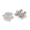 26Pcs 26 Styles Brass Micro Pave Clear Cubic Zirconia Connector Charms KK-C160-02P-2