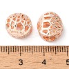 Rack Plating Alloy European Beads PALLOY-S189-08RG-2