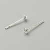 Brass Pearl Cup Stud Earring Findings LS-STER-WH0013-02-1