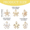6Pcs 2 Styles Transparent Glass Pendants GLAA-YW0005-29-3
