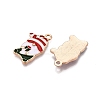 Christmas Theme Rack Plating Alloy Enamel Pendants X-ENAM-T021-12KCG-2