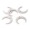 201 Stainless Steel 2-Loop Link Charms X-STAS-N090-LA039-P-2