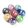 UV Plating Rainbow Iridescent Acrylic Beads OACR-F009-05-1