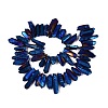 Spray Painted Electroplate Natural Quartz Crystal Points Beads Strands G-Q610-02C-2