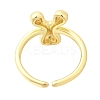 Rack Plating Brass Open Cuff Rings RJEW-S394-01G-Y-3