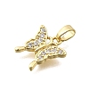 Brass Micro Pave Cubic Zirconia Charms KK-P336-16A-G-2