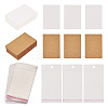 100Pcs 2 Colors Rectangle Paper One Pair Earring Display Cards with Hanging Hole CDIS-TA0001-41-3